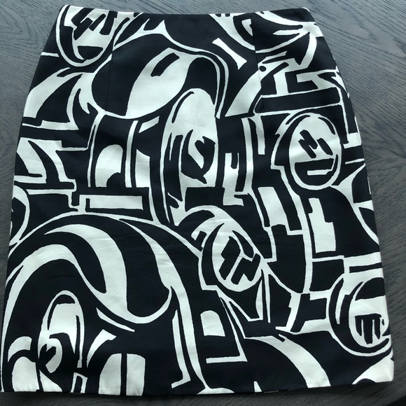 Ralph Lauren black label silk geometric skirt - Picture 3 of 5